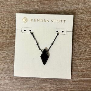 Kendra Scott Kinsley Black Drusy Necklace